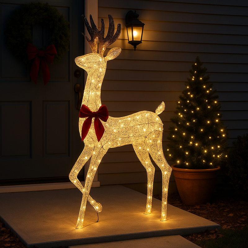 Cervo Iluminado de Luxo + Brinde!